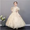 Robes de fille Sequin dentelle filles robe mariage enfants pour Costume longue princesse carnaval enfants vêtements formels