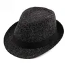 Basker Autumn Winter Fedoras män kvinnor casual trilby bowler hattar unisex svart band jazz breda brim cap fedora hatsberets wend22