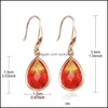 Dangle Chandelier Earrings Jewelry Trendy Teardrop Glass Crystal Gold Color Waterdrop Long Earring For Women Gi Dhgzo