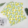 Men's Casual Shirts Lemon Tree Shirt Daily Flower Floral Print Blouses Short Sleeves Novelty OversizeMen's