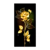 Goldene schwarze Blume Rose Schmetterling abstrakte Poster nordische Kunst Pflanze Leinwand Malerei moderne Wand Bild für Wohnzimmer Dekor