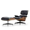 Mobili per soggiorno Eames Pelle bovina Pu derma ruota chaise longue girevole Divano nordico singolo di design sedie semplici e moderne per il tempo libero