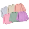베이비 풀오버 스웨트 셔츠 긴 소매 캐주얼 아웃복 단색 가을 스웨터 8 색상 선택