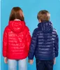 2021 Autumn Winter Hooded Children Down Jackets For Girls Candy Color Warm Kids Down Jackets For Boys 2-16 years Outerwear Clothing J220718