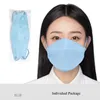 Maschera Kn95 tipo bocca di pesce adulto usa e getta a cinque strati protettivo 3D confortevole e traspirante maschera in foglia di salice confezione individuale maschera facciale