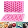 55 Grids Silicone Cake Moulds Food Grade Small Love Heart Shape Cake Baking Mould Non-stick Candle Molds Fondant Candy Mold