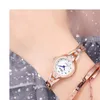 Rhinestone Dial Quartz Womens Steel Wrist Watch Evening Dress Numbers Small Exquisite Elegant Essential Relogio Feminino