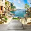 Europese Vintage Desktop Wallpaper Woonkamer Mooie Landschap Vinyl Wallpaper voor Muren 3 D Soft Hotel Office Home Decor