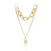 Myyshop Punk Multi Layered Pearl Choker Halsband Pendant Halsbandsmycken X1108A