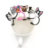 cute animal silicone straw toppers accessory cover charm reusable splash proof drinking dust stopper decorative 8mm straw Inventory Wholesale