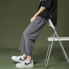 Herrbyxor Herrarna Casual Croped Pants Brand Spring Y2K Streetwear Kore 220823