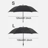 8K vinyl paraply halvautomati soligt regnigt paraply fasta färger långa hantering paraplyer unisex stark vindtät regn parasol bh7031 tyj