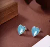 Orecchini cuore rosso amore per le donne 2022 nuovo designer argento sterling 925 orecchino blu lettere moda di lusso gioielli orecchini cerchi