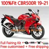 حقن قالب OEM لـ Honda Body CBR500 CBR 500 R RR CC 500R 500CC 19-21 Bodywork 135no.55 CBR500CC CBR500R 19 20 21 CBR500RR 2019 2020 2021 Fairings White Blue