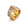 High Quality Designer for Woman Ring Zirconia Engagement Titanium Steel Love Wedding Rings Silver Rose Gold Fashion Digital jewelr2143