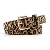 Belts Vintage Animal Leopard Leather Belt Women Black White Gold Buckle Female Waist Jeans Cheetah BeltsBelts