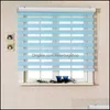 Blinds Home Decor Garden Zebra Roller Blinds Dual Layer Shades Sheer Or Privacy Light Control Day And Night Window Drapes For Living Ro