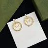 Öronningar för kvinnor smyckesdesigners studörhängen brev guld studs mode lyxys pärla älskar örhänge 925 silver boucles box 2206251k