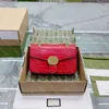 Marmont Pequeno bolsa de ombro de crocodilo Bolsas de couro Luxurys Designers Cadeia Mensageiro de ombro da carteira Lady Wallet