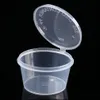 2000PCS Food Dispensers P1 1oz Läcktskyddande Plast Connt Souffle Containrar med lock 25ml Portion Kopp för Såsprover Slime Jello s Stora