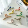 Lunghezza 11,8 CM 2 giunzioni di colore Morsetto per capelli a croce Clip per artigli per capelli grandi in lega da donna Scava fuori forcine geometriche per regalo copricapo femminile coda di cavallo