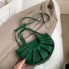 Novas mulheres ombro vintage mensageiro bolsas de moda meia lua bolsas requintadas na moda crossbody sólido sólido bolsas