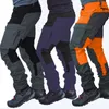 Мужские брюки Scione Casual Men Fashion Color Block Multi Pockets Sports Long Carg 220823