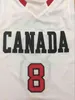 Sjzl98 Men #8 Andrew Wiggins Canada white Red Basketball jersey Retro throwback stitched embroidery Customize any name number