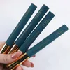 Vibely Mascara Slender Thick Ultra-Fine Brush Head Green Tube Color Mascaras Curling Natural Waterproof Eyelash Makeup