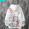 Çin Tarzı Erkekler Hoodie Artı Kadife Harajuku Kazak Gevşek Trendy Marka Hip-Hop Öğrenci 220325