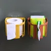Toilet Tissue Box Wall Mounted Hole Free Shelf Tissue Rack Toilets Paper Holders 535 H1