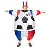 Voetbalclub feest accessoire opblaasbaar kostuum voor voetballen fan flow -up voetbal kostuum Halloween kerstvoorraad