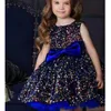 sequined gold Girls Pageant Dress Ball Gown Long Turquoise Organza Crystals Ruffled Flower Girls Birthday Party Dresses For Junior