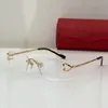 High-End-Business-Sonnenbrillen für Damen und Herren, Designer-Brillen, rahmenlos, bequem zum Lesen, schützen die Augen, heiße C de Attidute-Brillen mit komplettem Zubehörset