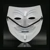 White v Vendetta Mask Guy Faws Pvc Anonimowy Halloween Horror Cosplay Cosplay Masquerade Party Dostawy Dowolna Dostawa 2021 Maski Świąteczne H