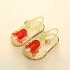 Tasarımcı Çocuk Sandalet Ayakkabı Mini Melissa Jelly Toddler Sandalet Bebek Erkek Kız Kızlar Dondurma Çocuk Kristal Yaz Sevimli Karikatür Plaj Ayakkabı İnfantil Kaydırıcıları Sandalia