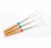 Snel roestvrij staal BBQ Marshmallow Gereedschap Gereedschap Rooststokjes Uitbreiden Roaste Telescoping Kook/Baking/Barbecue