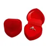 Boîte à bagues de luxe en forme de coeur femmes boucle d'oreille bague bijoux boucles d'oreilles emballage affichage pour anneaux de mariage cadeaux organisateur