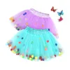 Nya babyflickor tutu kjolar barn elastisk midja pettiskirt tjej prinsessa tyll kjol färgglada pompom minikjolar barn kläder