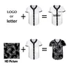 Anpassad din egen designtryck 3D DIY -knapp T Skjortor Summer Short Sleeve Baseball Shirts For Women Cardigan Clothes Drop 220707