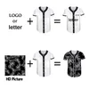 Votre Propre Conception Imprimé 3D Personnalisé DIY Bouton T-shirts D'été Col En V À Manches Courtes Baseball Chemises Pour Hommes Femmes Cardigan Vêtements 220704