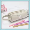 Pencil Bags Cases Office School Supplies Business Industrial Portable Double Layer Case With Big Capacity Stationery Organizer Storage Pou