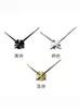 Orologi da parete Punto croce Camera Adesivi silenziosi Sostituzione Art Watch Fai da te Grande meccanismo a orologeria Lancette Metallo Quarzo SilentWall