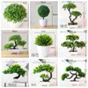 Green Artificial Pine Tree Monstera Persian Grass Eucalyptus Plants Bonsai Home Accessories Bedroom Living Room Decor Fake Plant