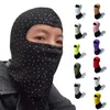 Gorras de ciclismo Máscaras Hombres Mujeres Motocicleta Máscara facial completa Diamante de imitación brillante Con cuentas Deportes al aire libre Capucha Pasamontañas Protección solar Bufanda de cuello G99