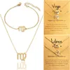 Zodiac Necklace Bracelet Set Zodiac Necklace