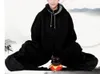 Ethnische Kleidung Unisex 7 Farben Winter Warm Schwarz / Rot Buddhistische Buddha-Yoga-Anzüge Ponchos Shaolin Mönch Meditationsumhang Cape Robe Zen Lay