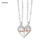 Pendant Necklaces Magnetic Couple Necklace Lovers Break Heart Long Distance Charm NecklacePendant