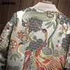 JDDTON Mens japonés bordado bombardero chaqueta suelta béisbol uniforme streetwear hip hop abrigos casual masculino outwear ropa JE081 220811