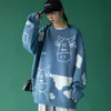Cute cartoon cow sweaters women's autumn and winter Korean style loose long-sleeved pullovers sweater casual outer wear 220801